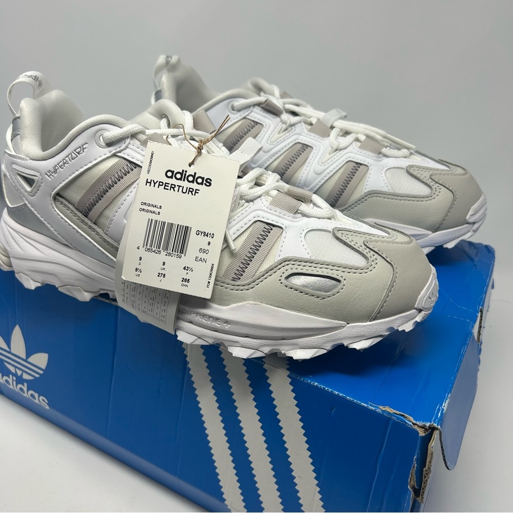 Adidas Hyperturf GY9410 White Grey Silver Men 9.5 / Women 10.5‎ NIB
